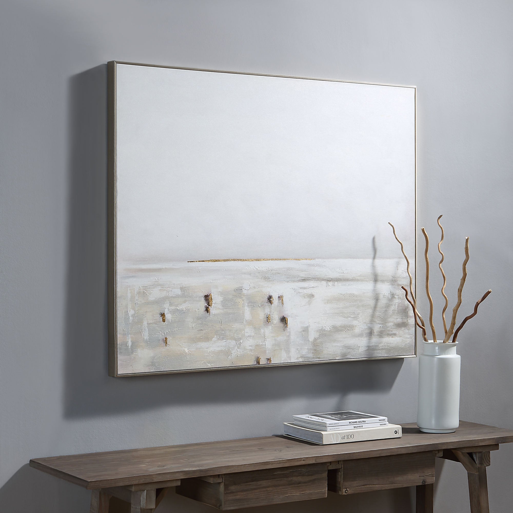 Lynx 50" Wide Canvas Art, Grey-Canvas Art-DECOROLALA