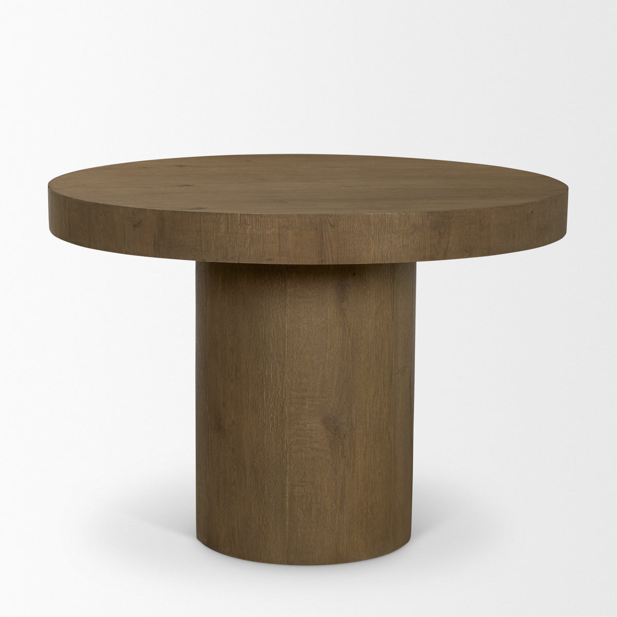 Lyonne 42" Round Pedestal Dining Table | Modern | Brown Wood | Seats 4-Dining Tables-DECOROLALA