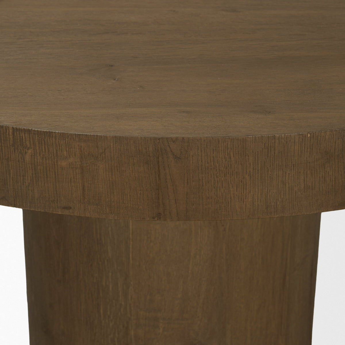 Lyonne 42" Round Pedestal Dining Table | Modern | Brown Wood | Seats 4-Dining Tables-DECOROLALA