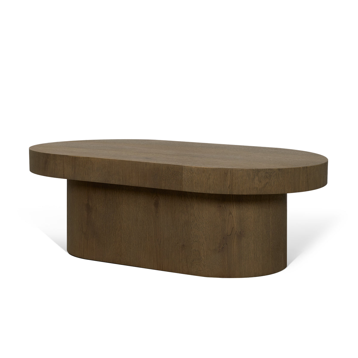 Lyonne Oblong Medium Brown Oak Wood Coffee Table-Coffee Tables-DECOROLALA