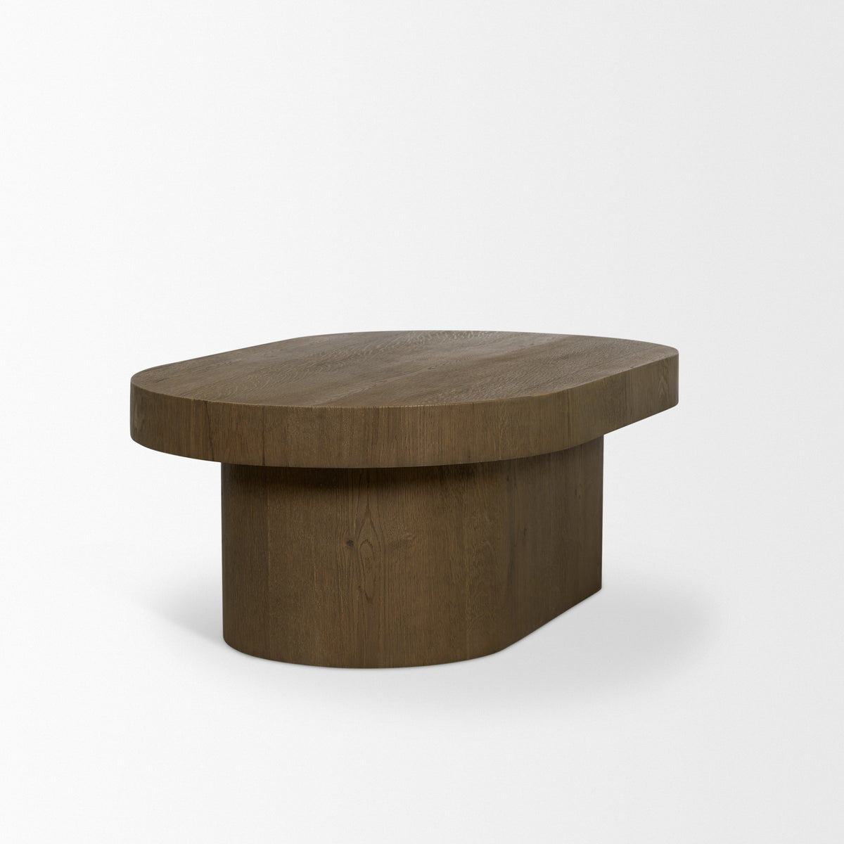 Lyonne Oblong Medium Brown Oak Wood Coffee Table-Coffee Tables-DECOROLALA