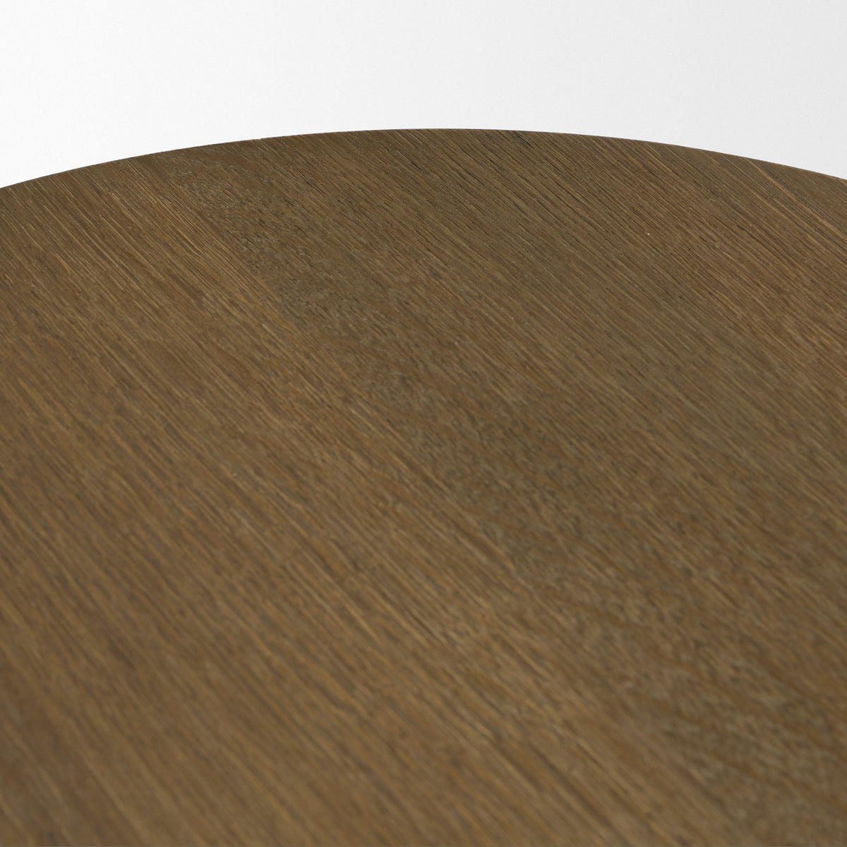 Lyonne Round Medium Brown Oak Wood Pedestal Side Tables-End and Side Tables-DECOROLALA