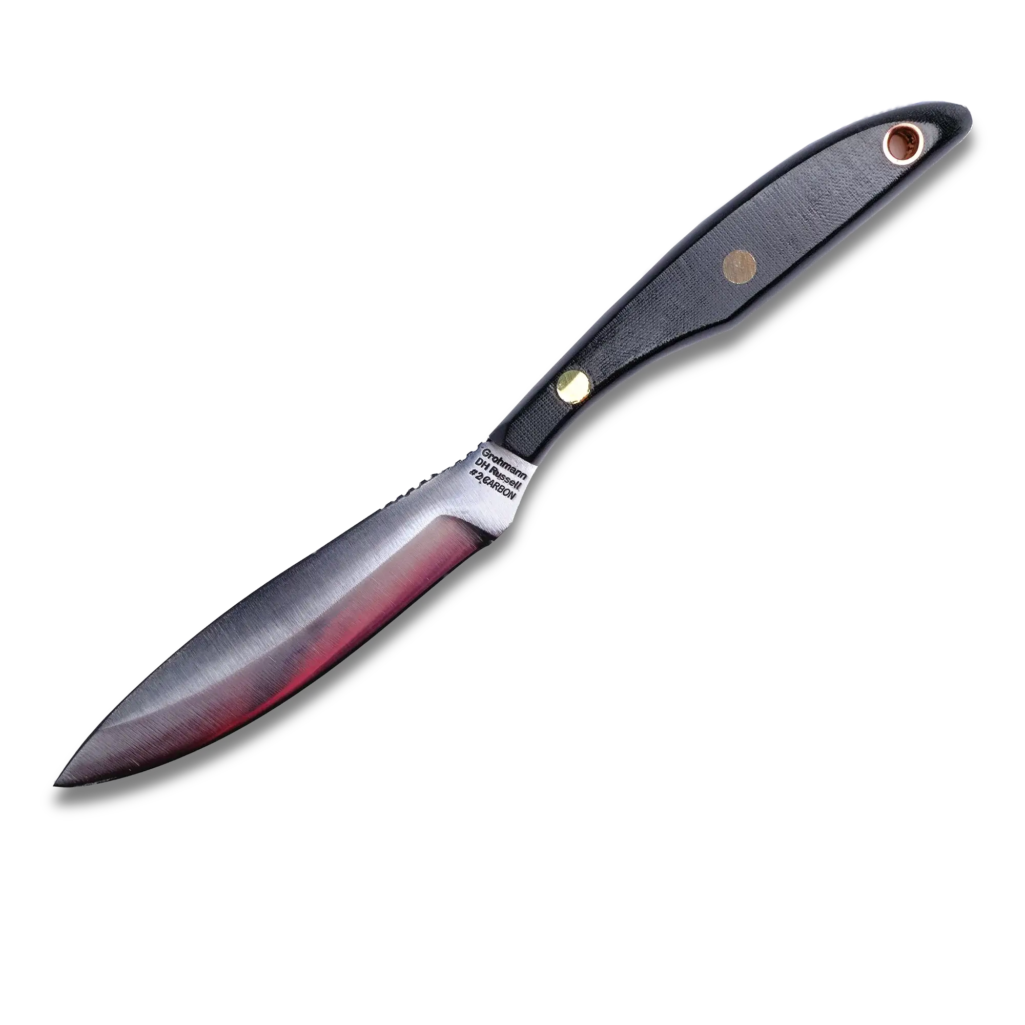 Trout and Bird Knife Carbon Steel Blade - Black Micarta handle  | M2C-0