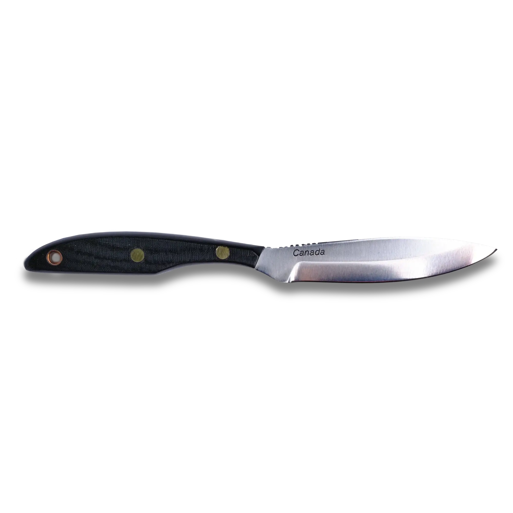 Trout and Bird Knife Carbon Steel Blade - Black Micarta handle  | M2C-4