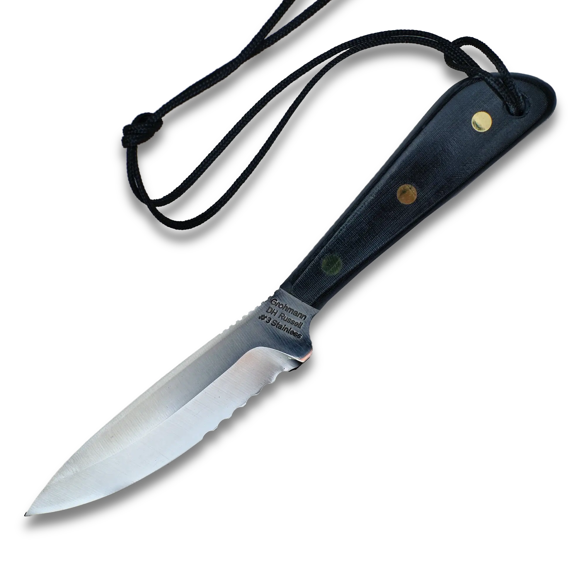 The D.H. Russel Boat Knife | Micarata handle Stainless Steel Serrated Blade| M3SW-4