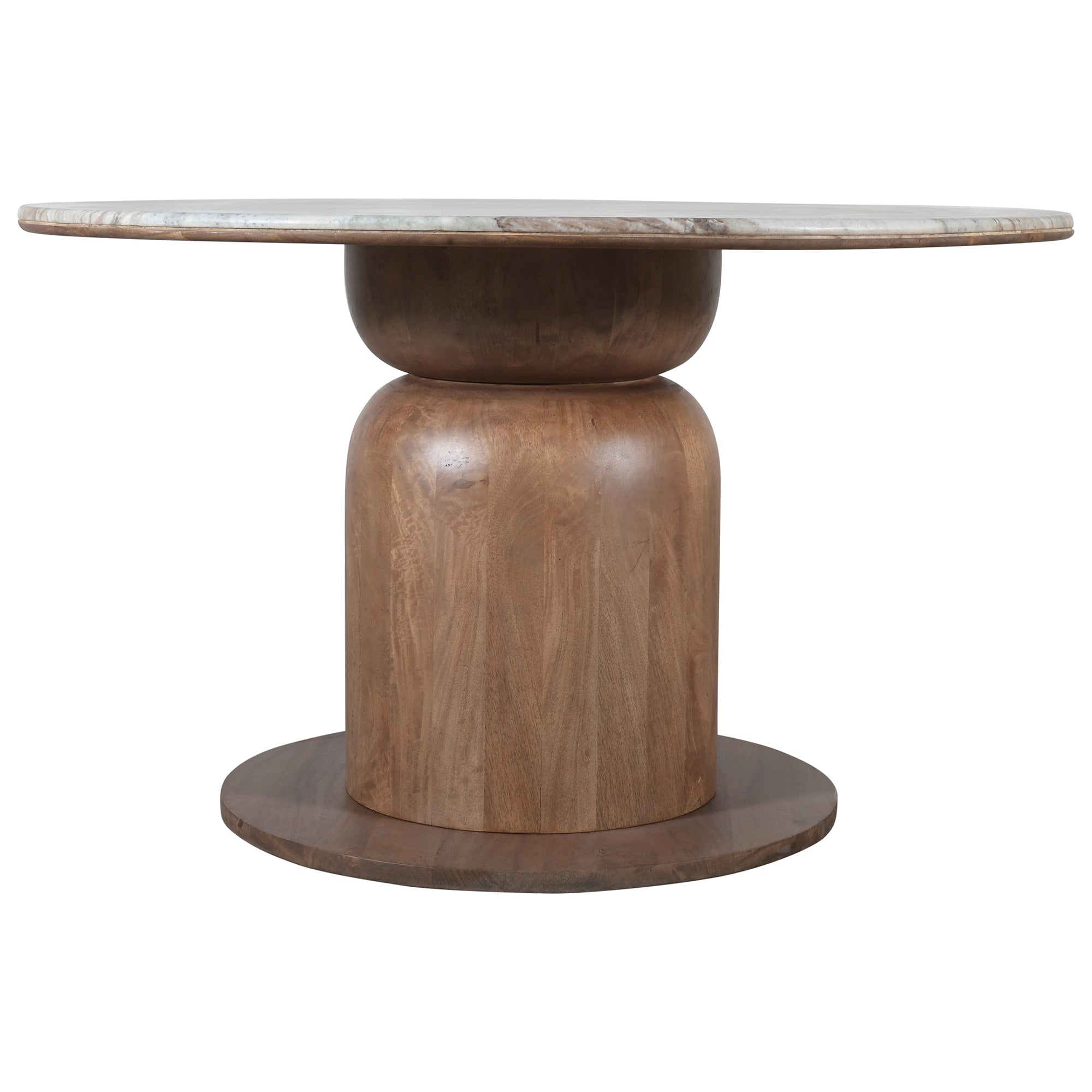 MARTINA-50" ROUND DINING TABLE-WALNUT-DECOROLALA
