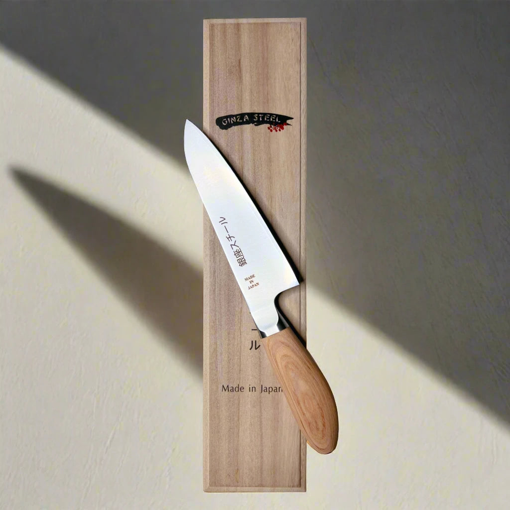 MATSUE 165 - MV Stainless Steel Santoku Knife 165mm/Natural Wood Handle-Santoku Knife-DECOROLALA