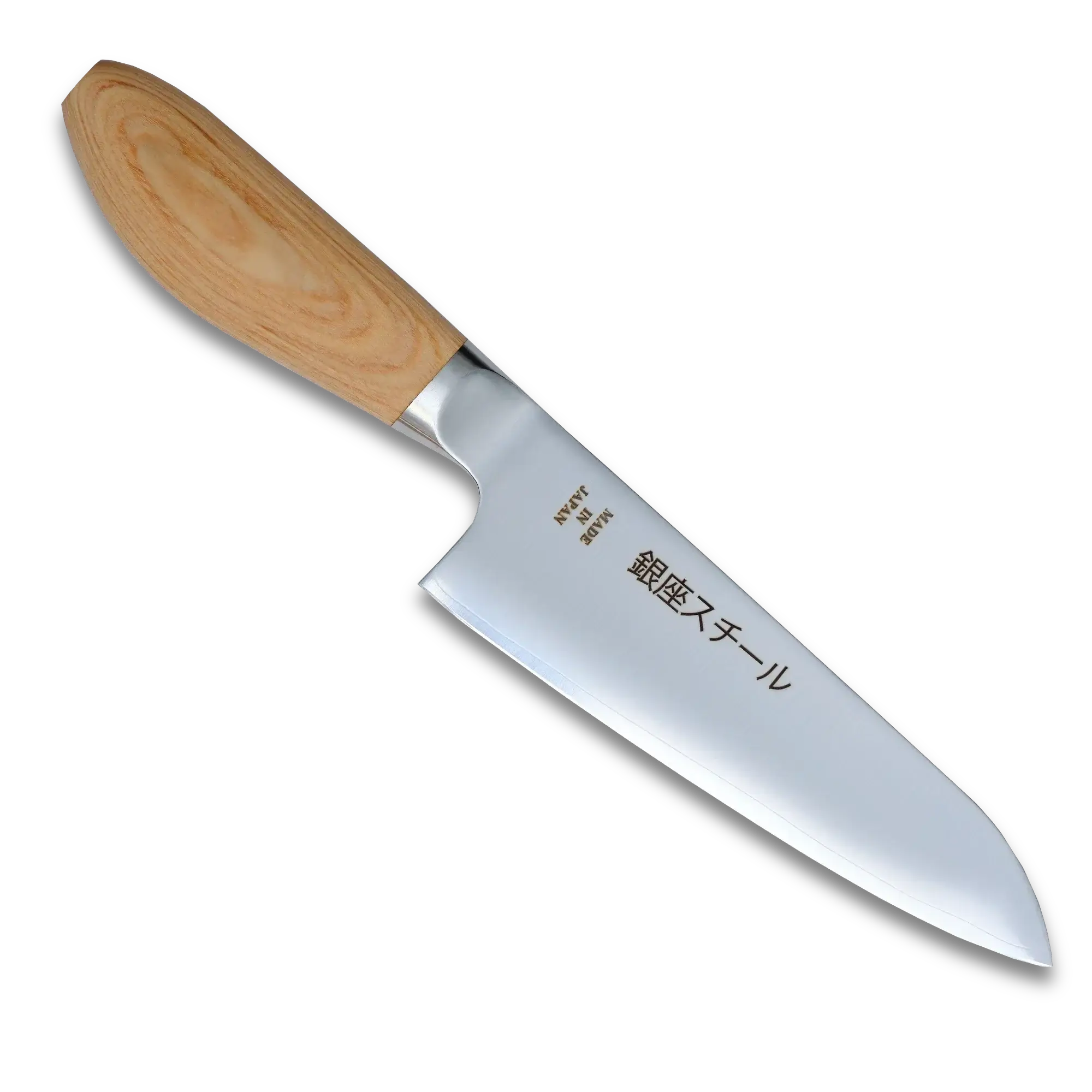 MATSUE 165 - MV Stainless Steel Santoku Knife 165mm/Natural Wood Handle-Santoku Knife-DECOROLALA