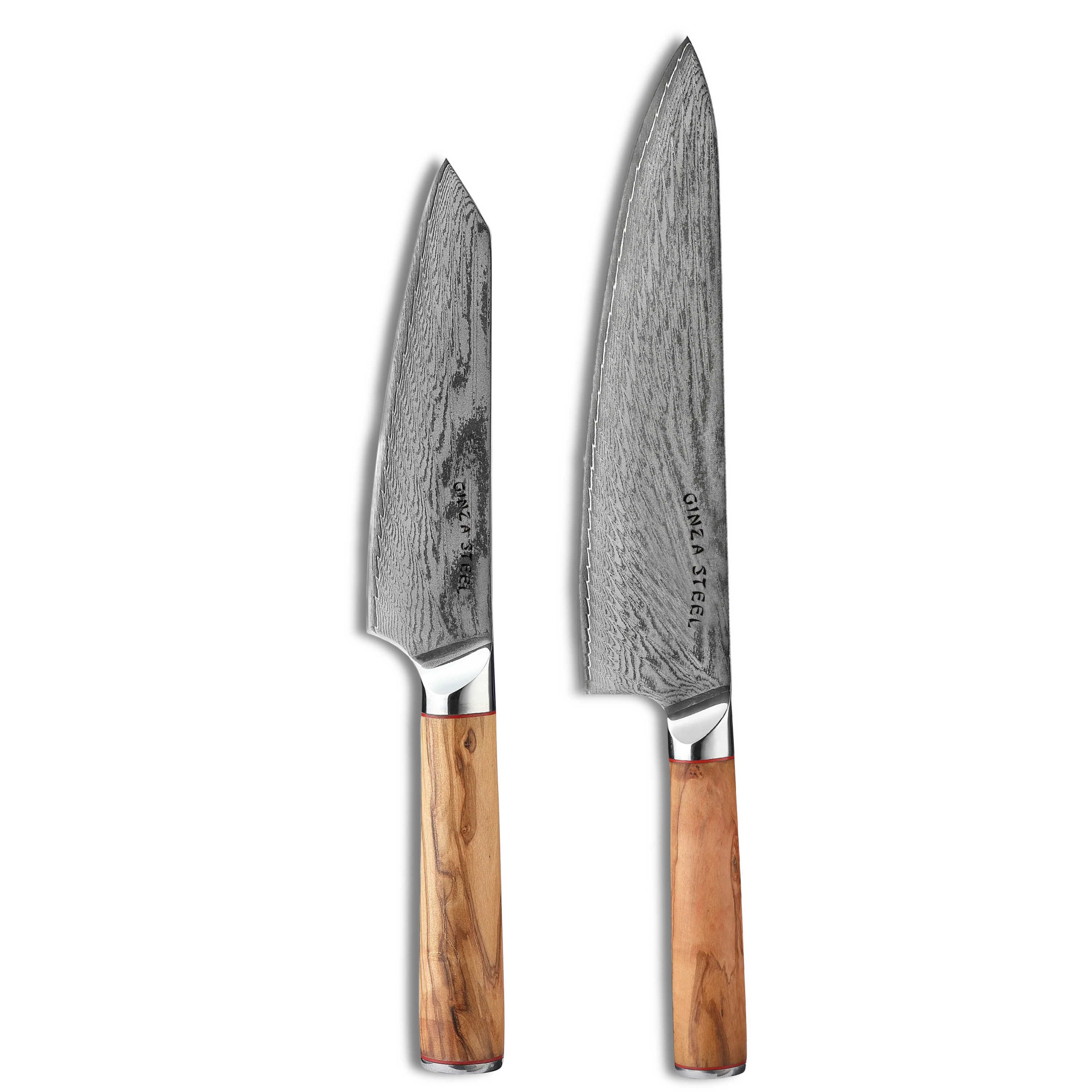 MIA TWO | Essential Two Piece Chef Knife Set | AUS10 Damascus Steel-Knife Set-DECOROLALA