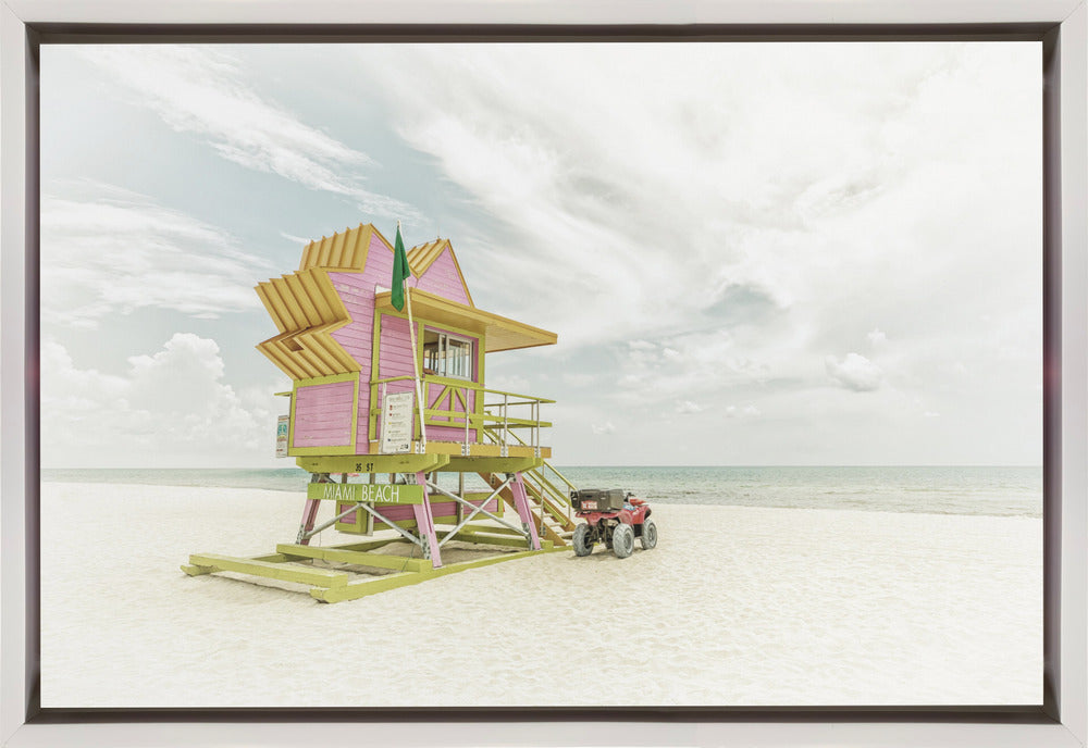MIAMI BEACH Vintage Florida Flair by Melanie Viola-canvas-DECOROLALA