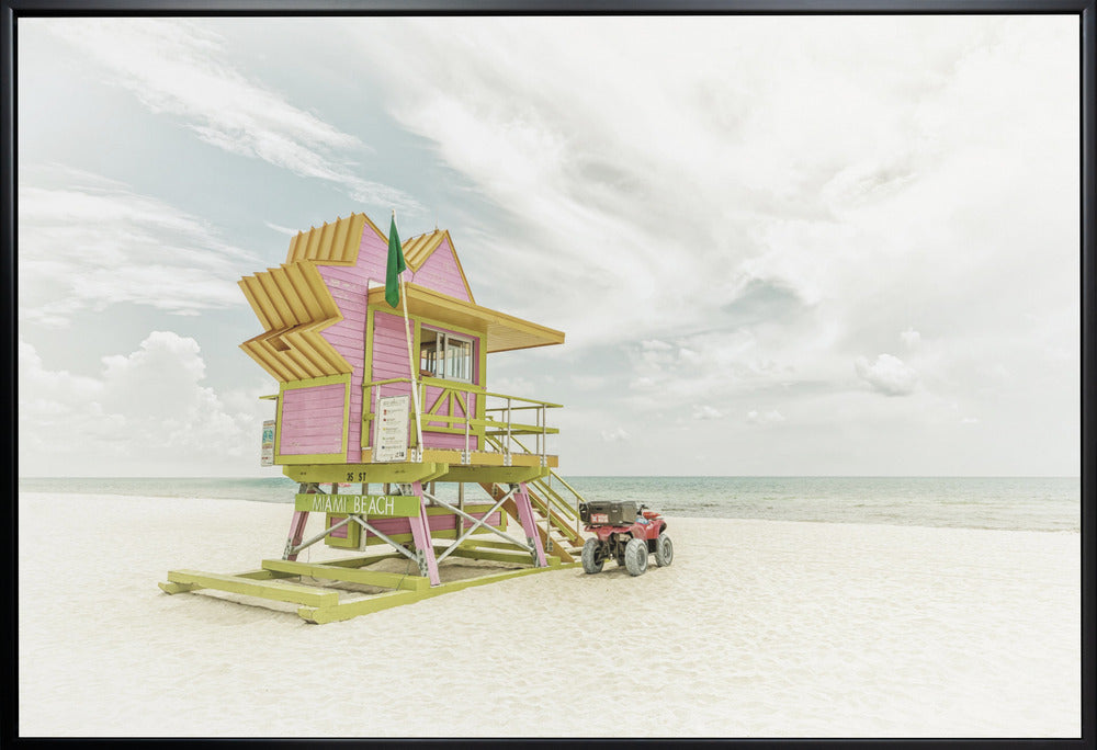 MIAMI BEACH Vintage Florida Flair by Melanie Viola-canvas-DECOROLALA