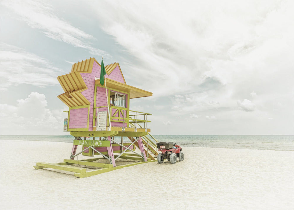 MIAMI BEACH Vintage Florida Flair by Melanie Viola-canvas-DECOROLALA