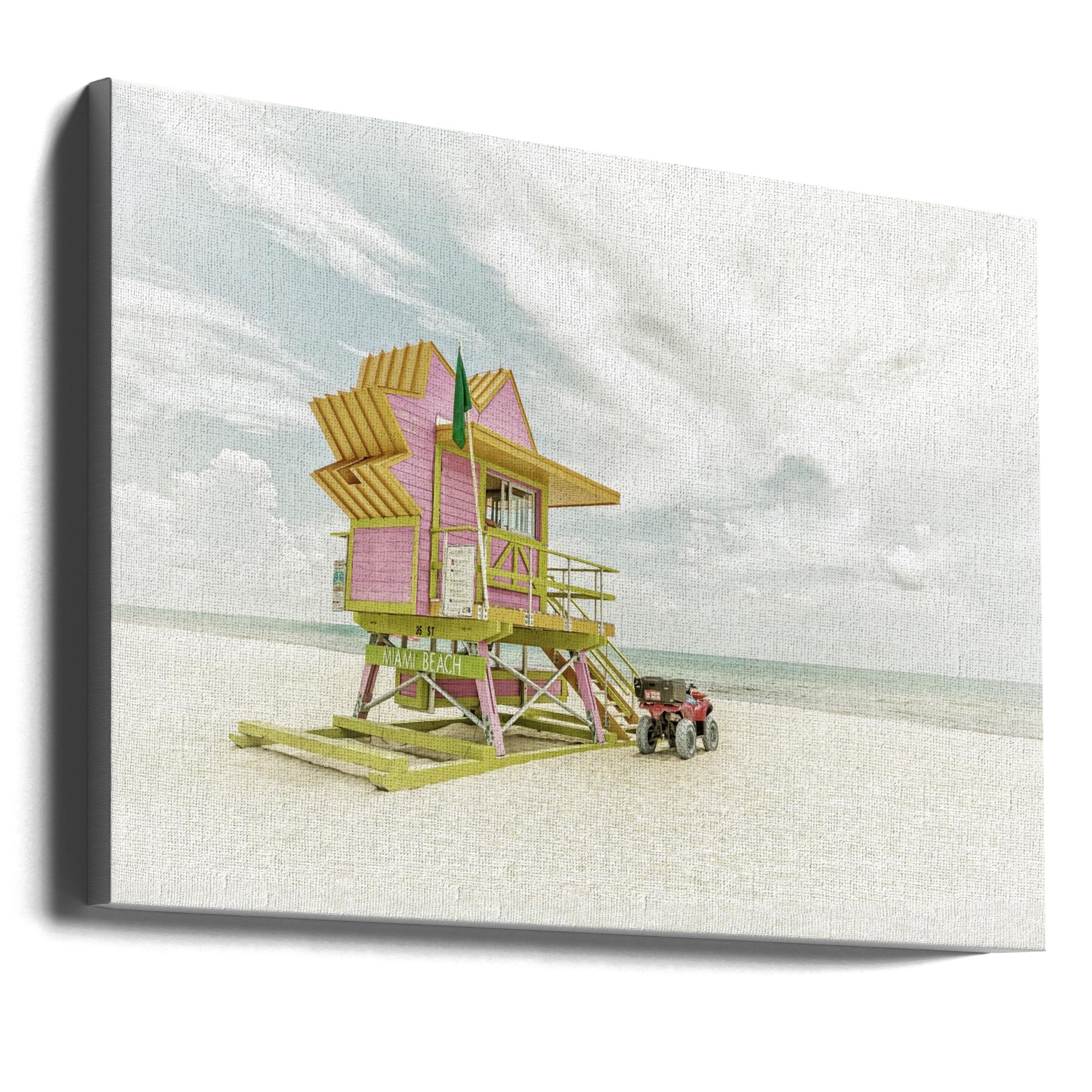 MIAMI BEACH Vintage Florida Flair by Melanie Viola-canvas-DECOROLALA