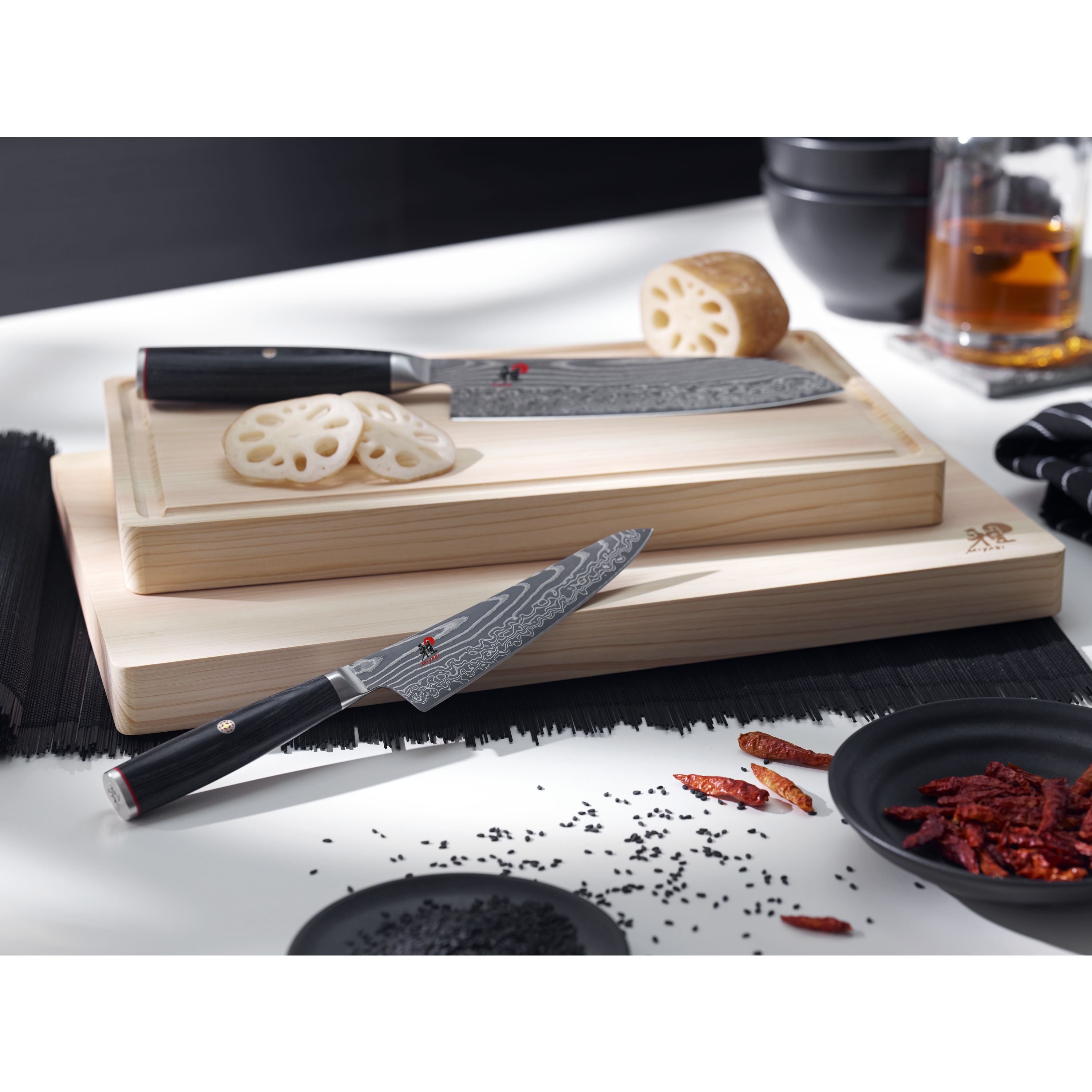 MIYABI 5000 FC-D 8 inch Gyutoh, Black-Chef Knife-DECOROLALA
