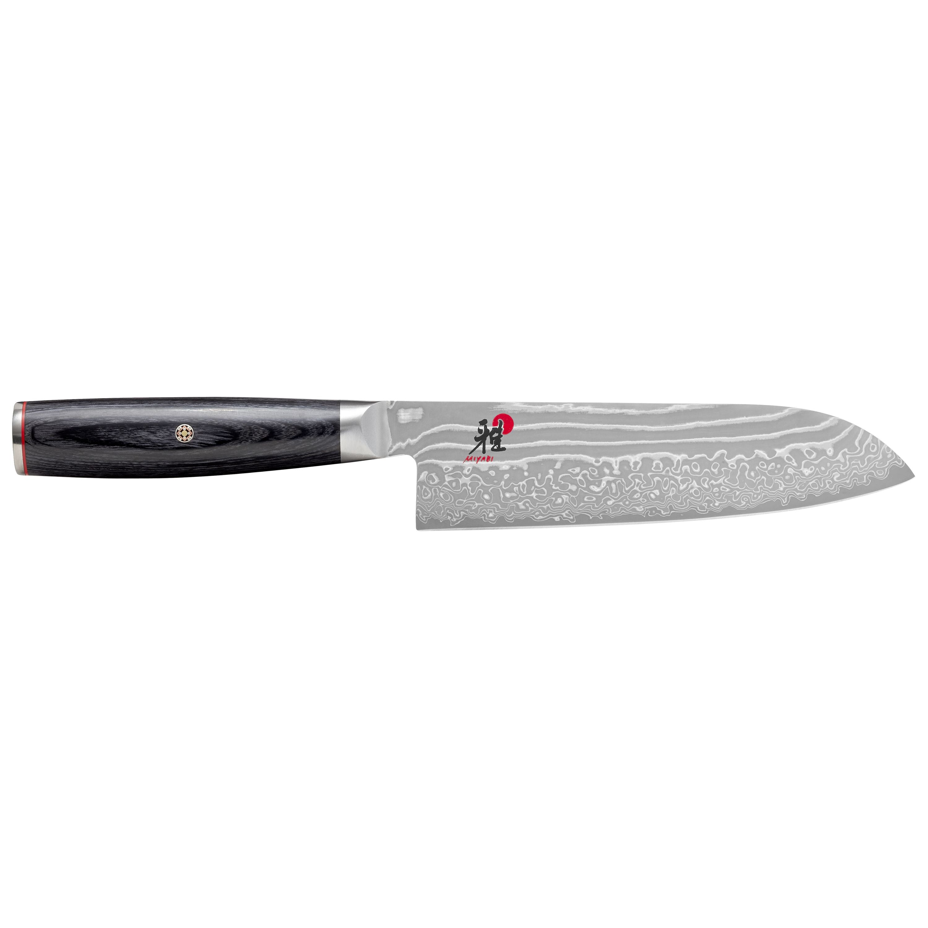 MIYABI 5000 FC-D Santoku 7" Black-Santoku Knife-DECOROLALA