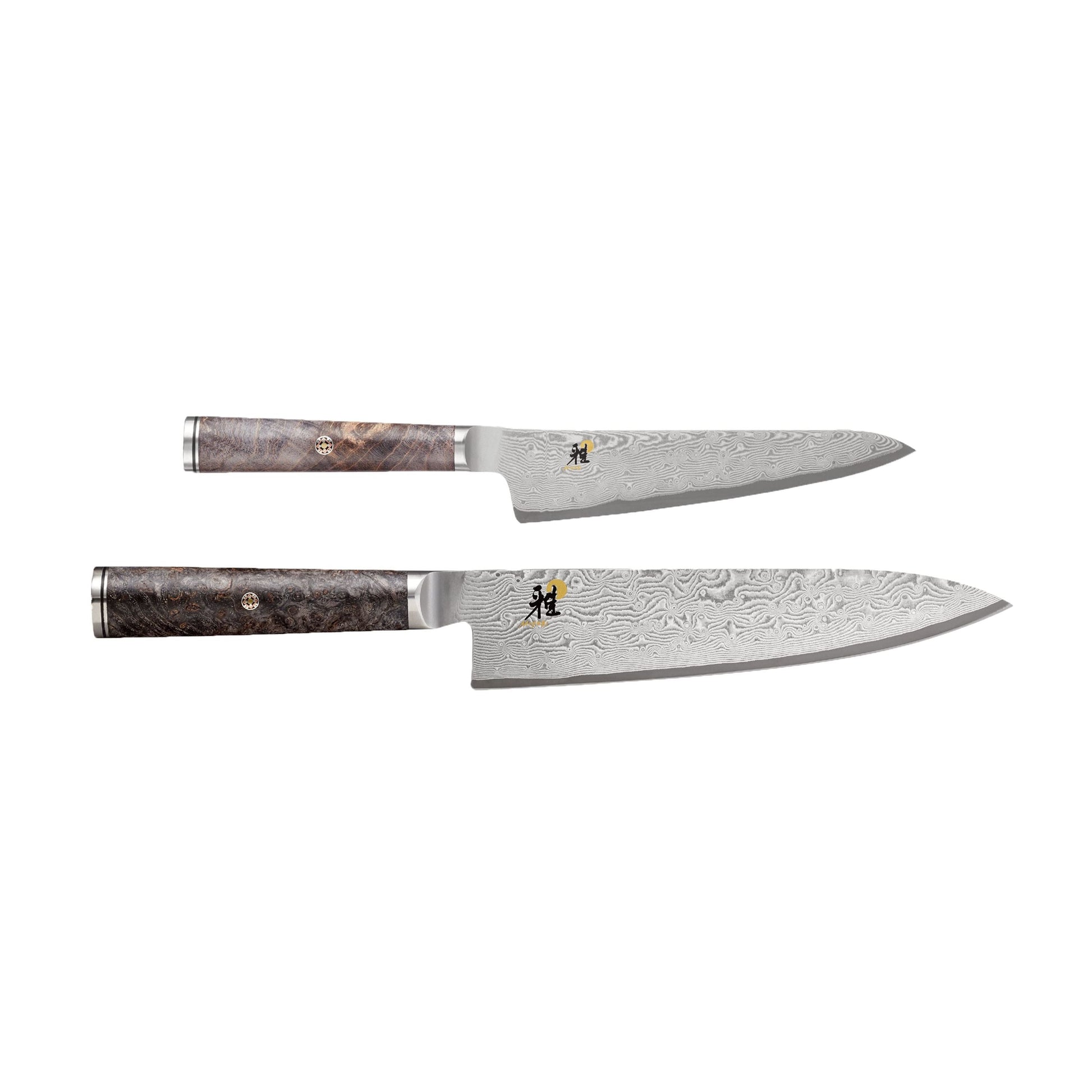 MIYABI 5000 MCD 67 2 Piece Santoku And Prep Knife Set, Brown-Knife Set-DECOROLALA