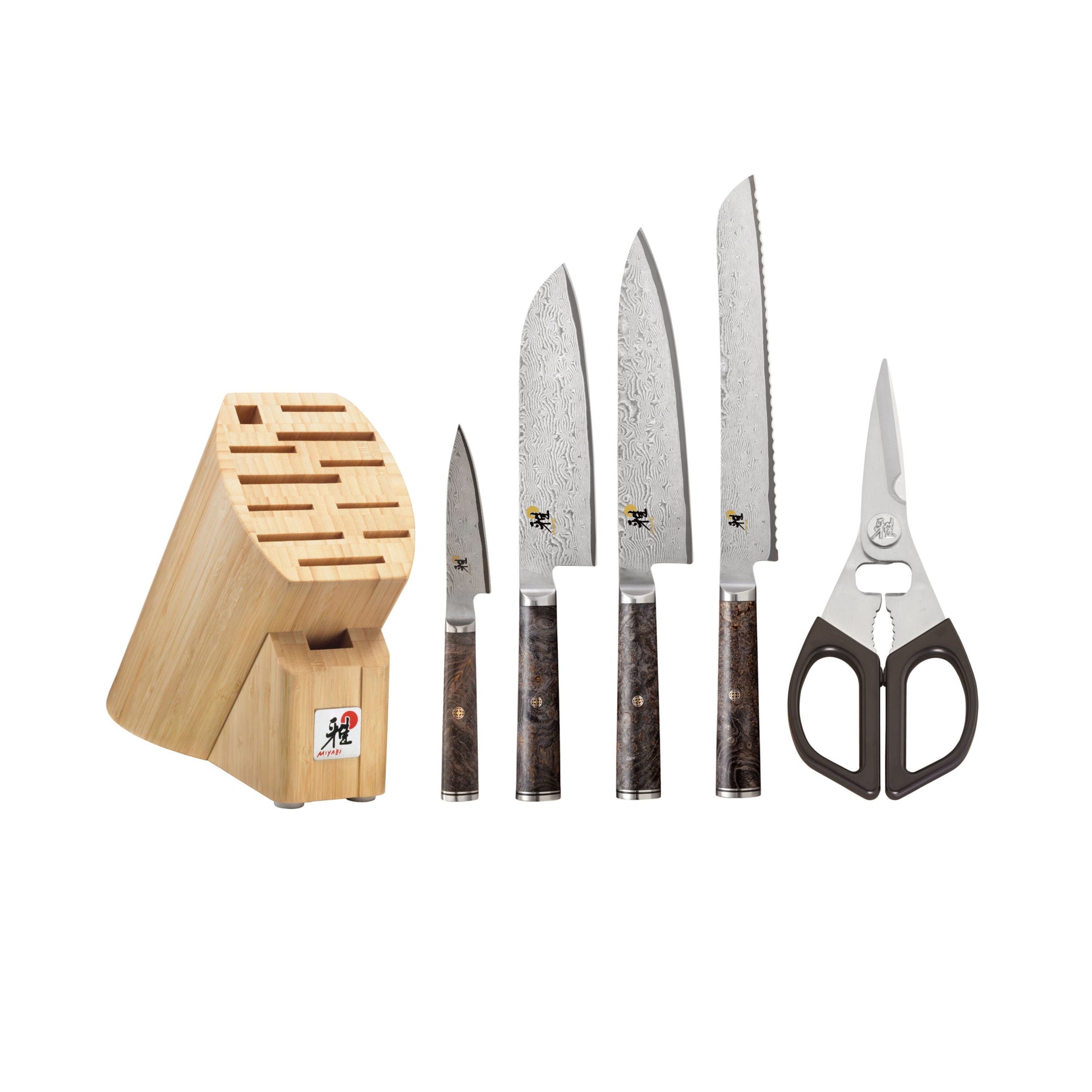 MIYABI 5000 MCD 67 6 Piece Knife Set, Brown-Knife Set-DECOROLALA