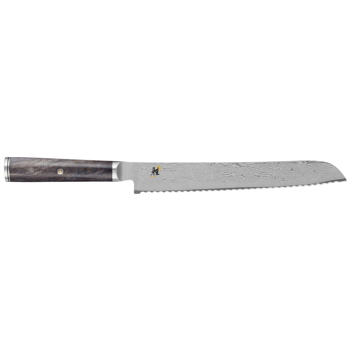 MIYABI 5000 MCD Bread Knife 9.5" Brown Damascus-Bread Knives-DECOROLALA