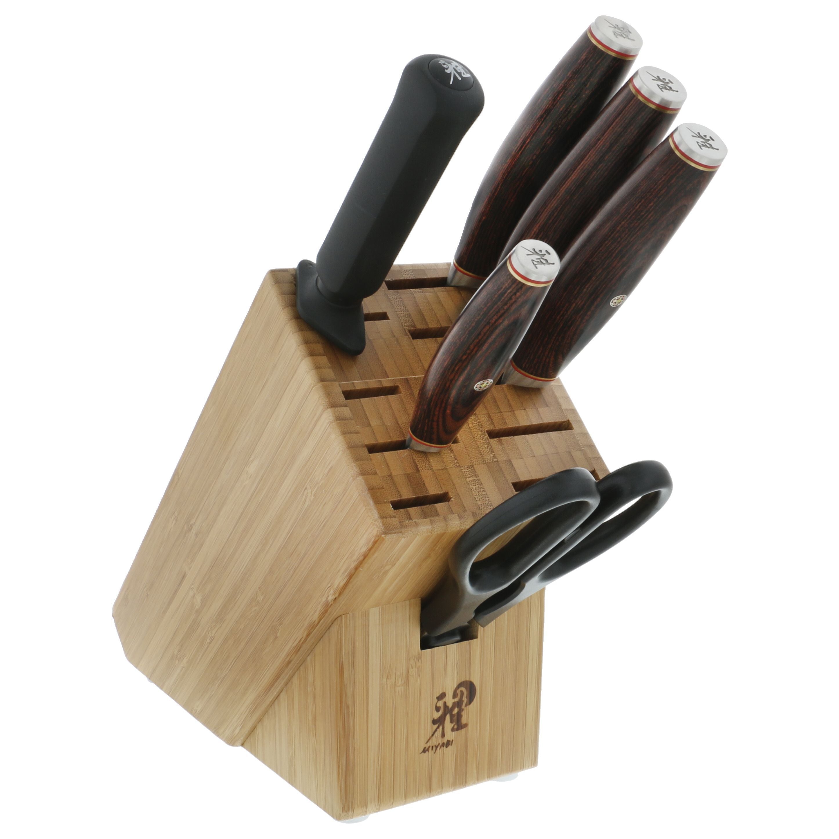 MIYABI 6000 MCT 7 Piece Knife Block Set, Nature-Knife Block-DECOROLALA