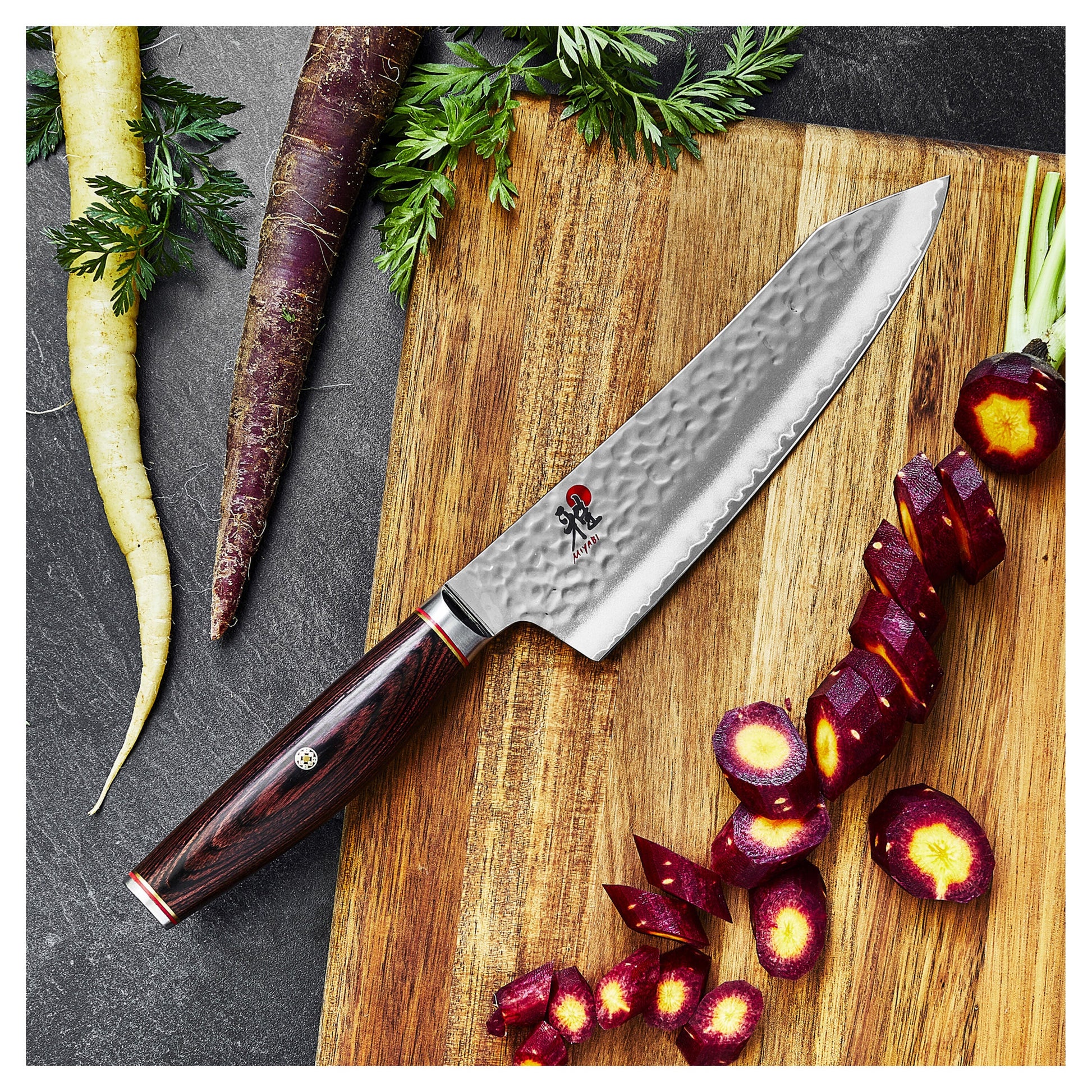 MIYABI 6000 MCT 7 inch Rocking Santoku, Brown-Santoku Knife-DECOROLALA