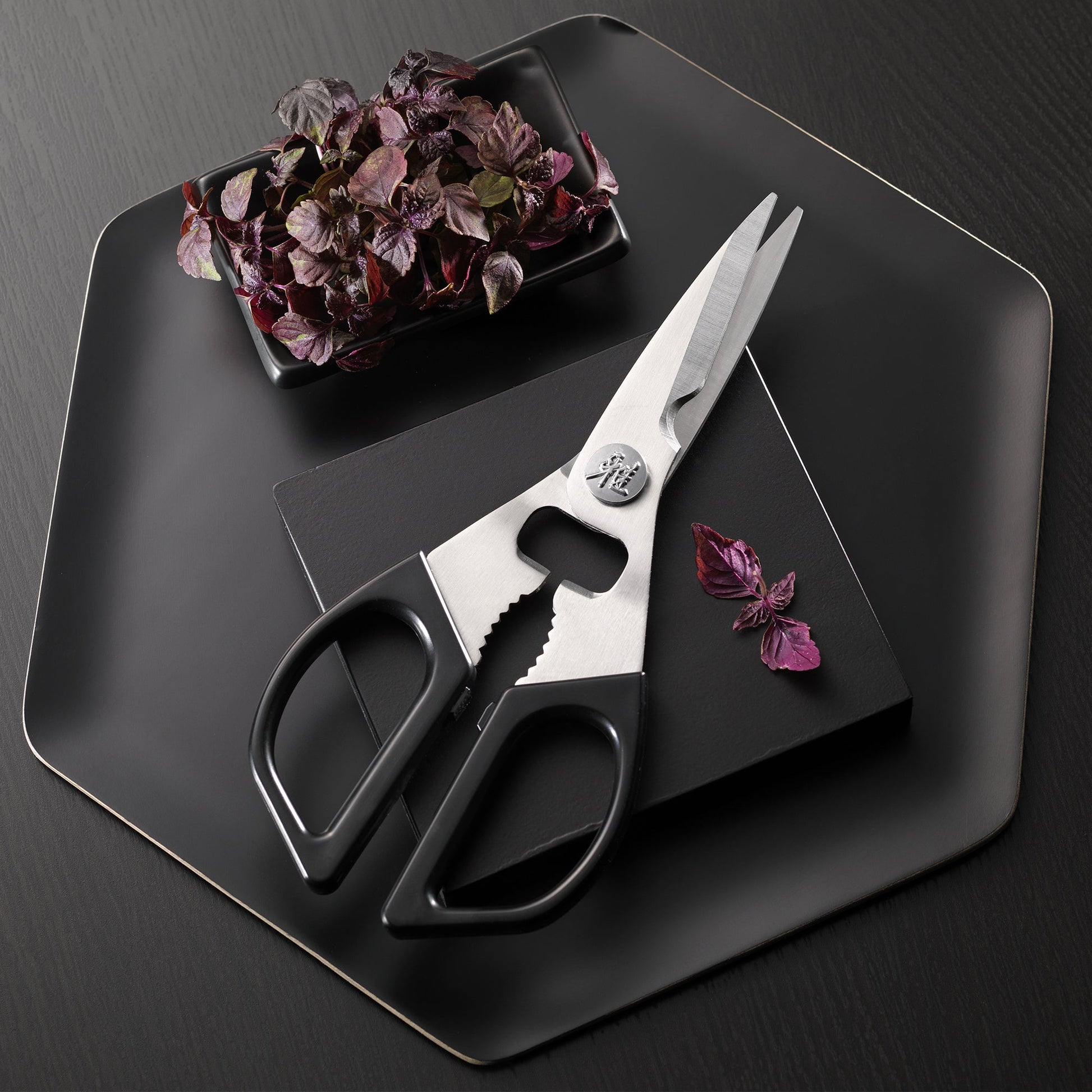 MIYABI Kitchen Shears 22cm Stainless Steel Black-Kitchen Shear-DECOROLALA