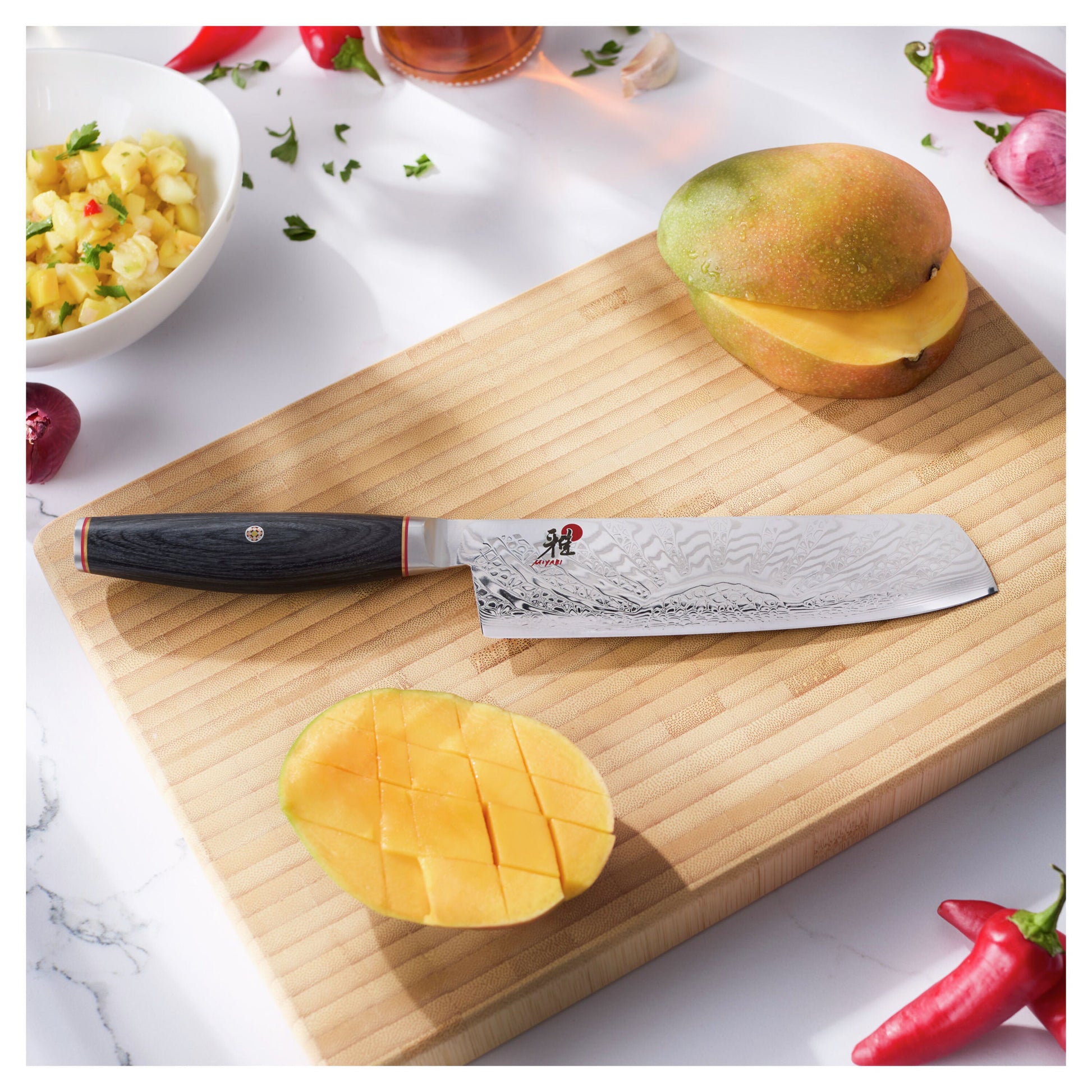 MIYABI TENMEI 7 inch, Nakiri, Black-Knife-DECOROLALA
