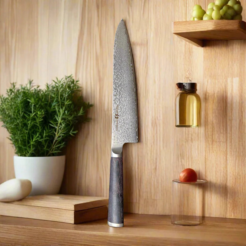 Miyako SUS 210mm Gyuto Knife | 33 Layer Damascus Steel Blade – Made in Japan-1