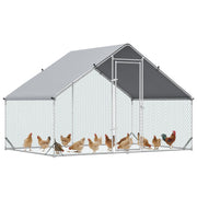 Poulailler-cage de 9.8' x 6.6' x 6.6', parcours extérieur pour poules avec couverture et porte verrouillable
