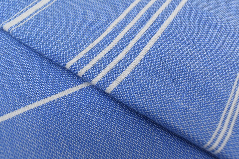 MONACO BLUE TURKISH TOWEL-Bath Towels-DECOROLALA