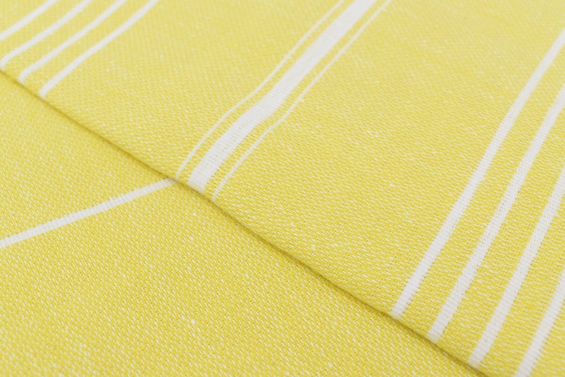 MONACO BRIGHT YELLOW TURKISH TOWEL-Turkish Towel-DECOROLALA