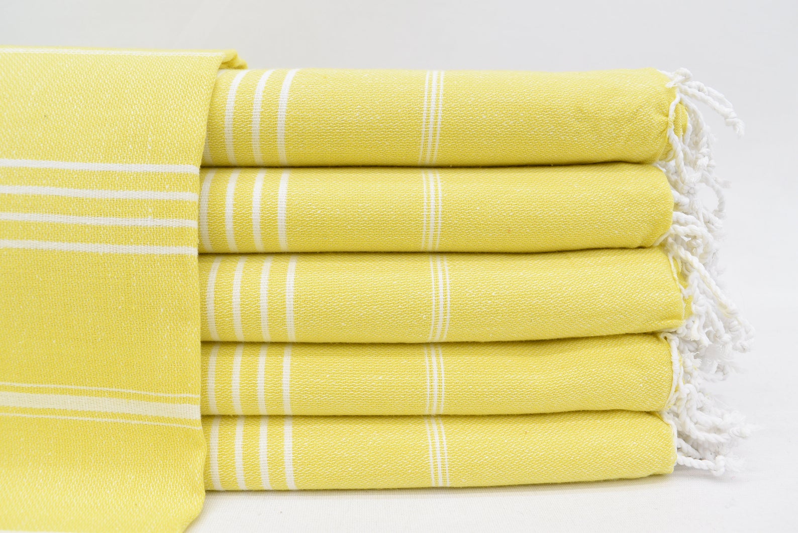 MONACO BRIGHT YELLOW TURKISH TOWEL-Turkish Towel-DECOROLALA