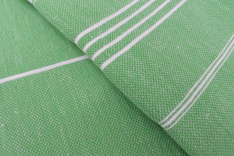 MONACO GREEN TURKISH TOWEL 40"x70"-Turkish Towel-DECOROLALA