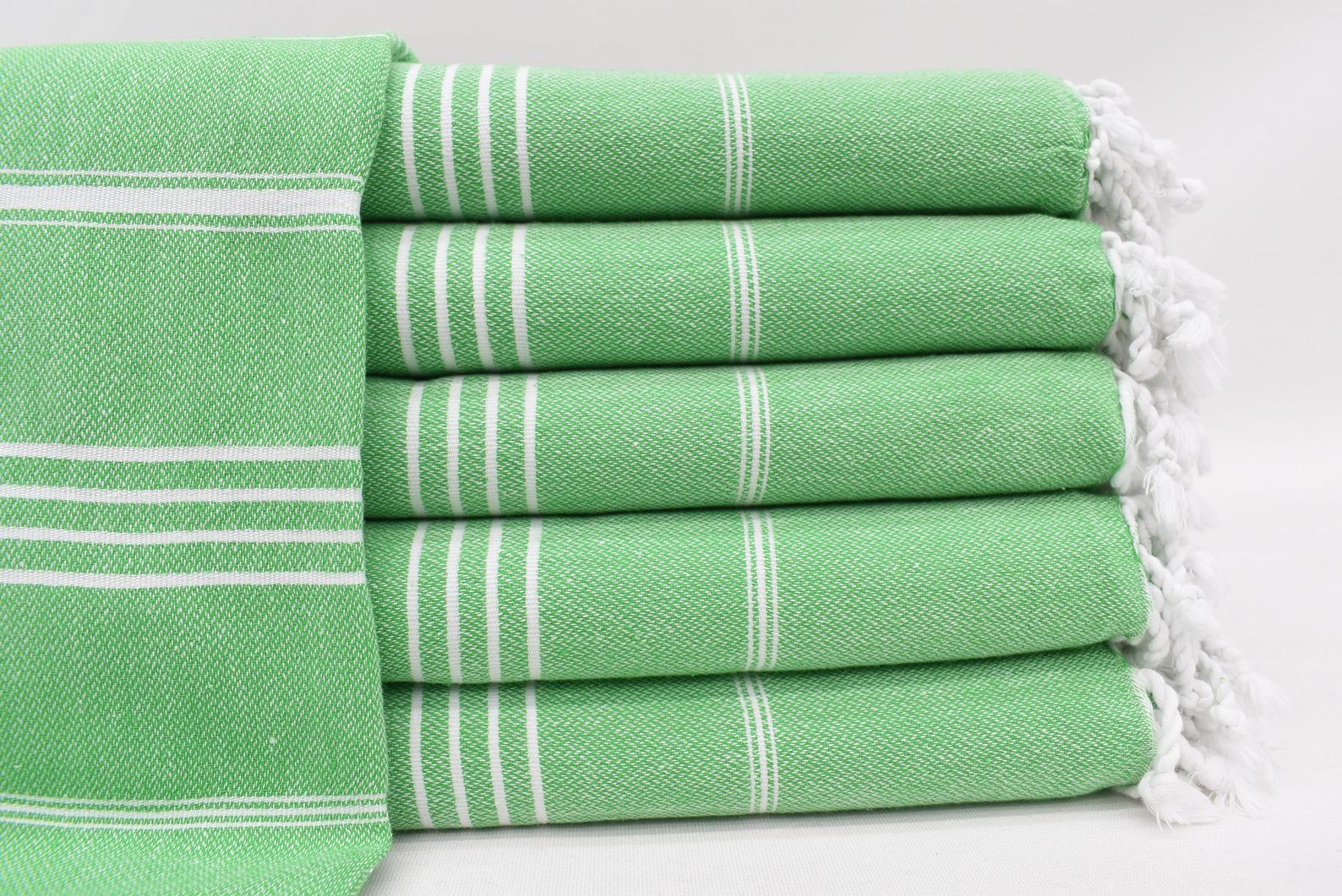 MONACO GREEN TURKISH TOWEL 40"x70"-Turkish Towel-DECOROLALA