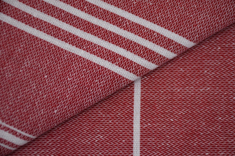 MONACO RED TURKISH TOWEL-Turkish Towel-DECOROLALA