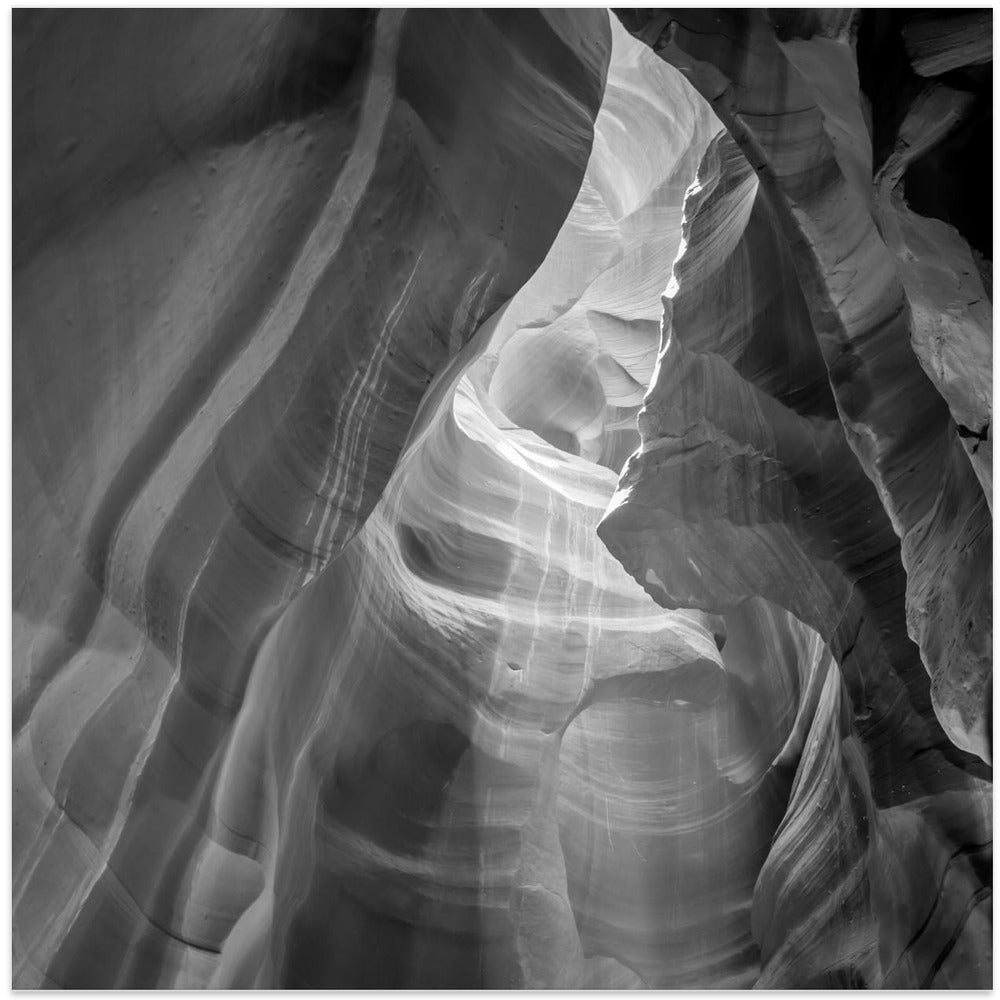 MONOCHROME ANTELOPE CANYON Daylight-canvas-DECOROLALA