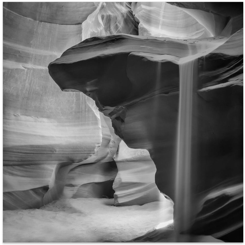 MONOCHROME ANTELOPE CANYON Pouring Sand-canvas-DECOROLALA