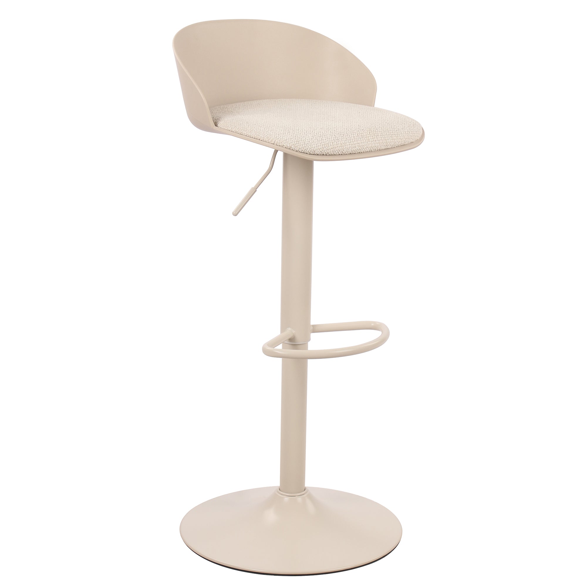 Mabel Air-Lift Stool - Beige Adjustable Counter/Bar Height-DECOROLALA
