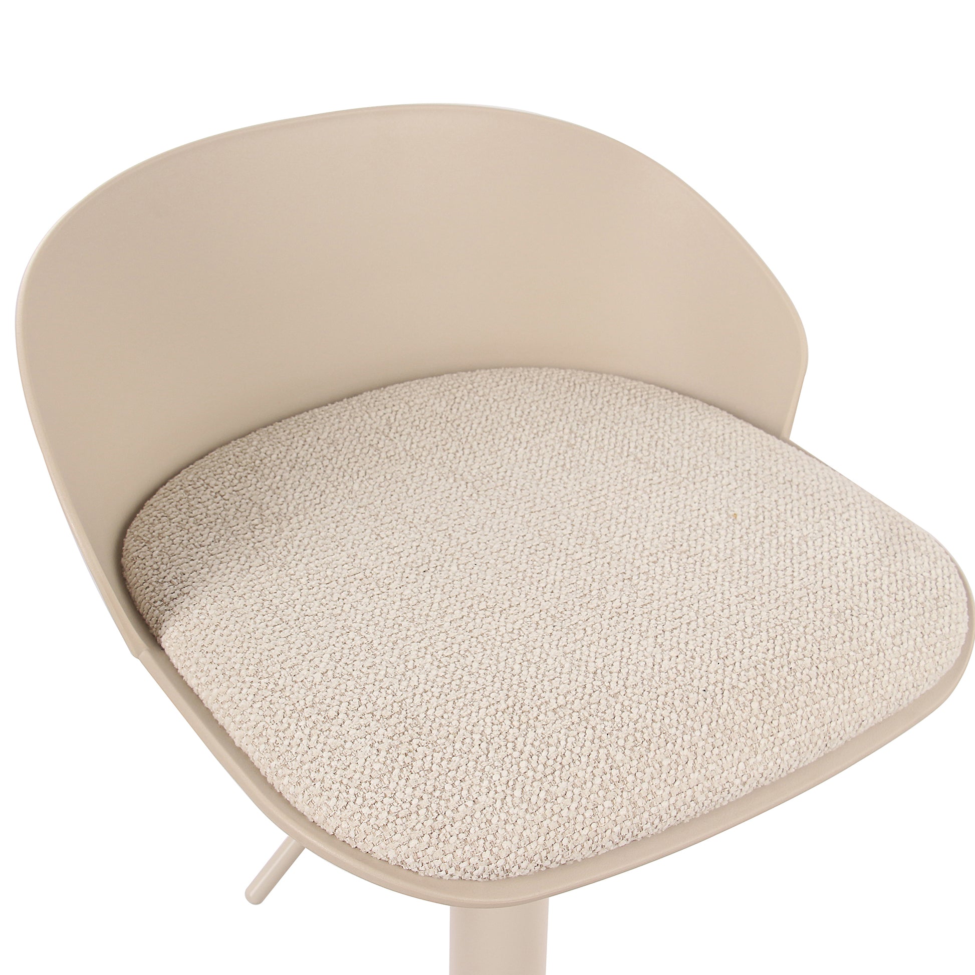 Mabel Air-Lift Stool - Beige Adjustable Counter/Bar Height-DECOROLALA