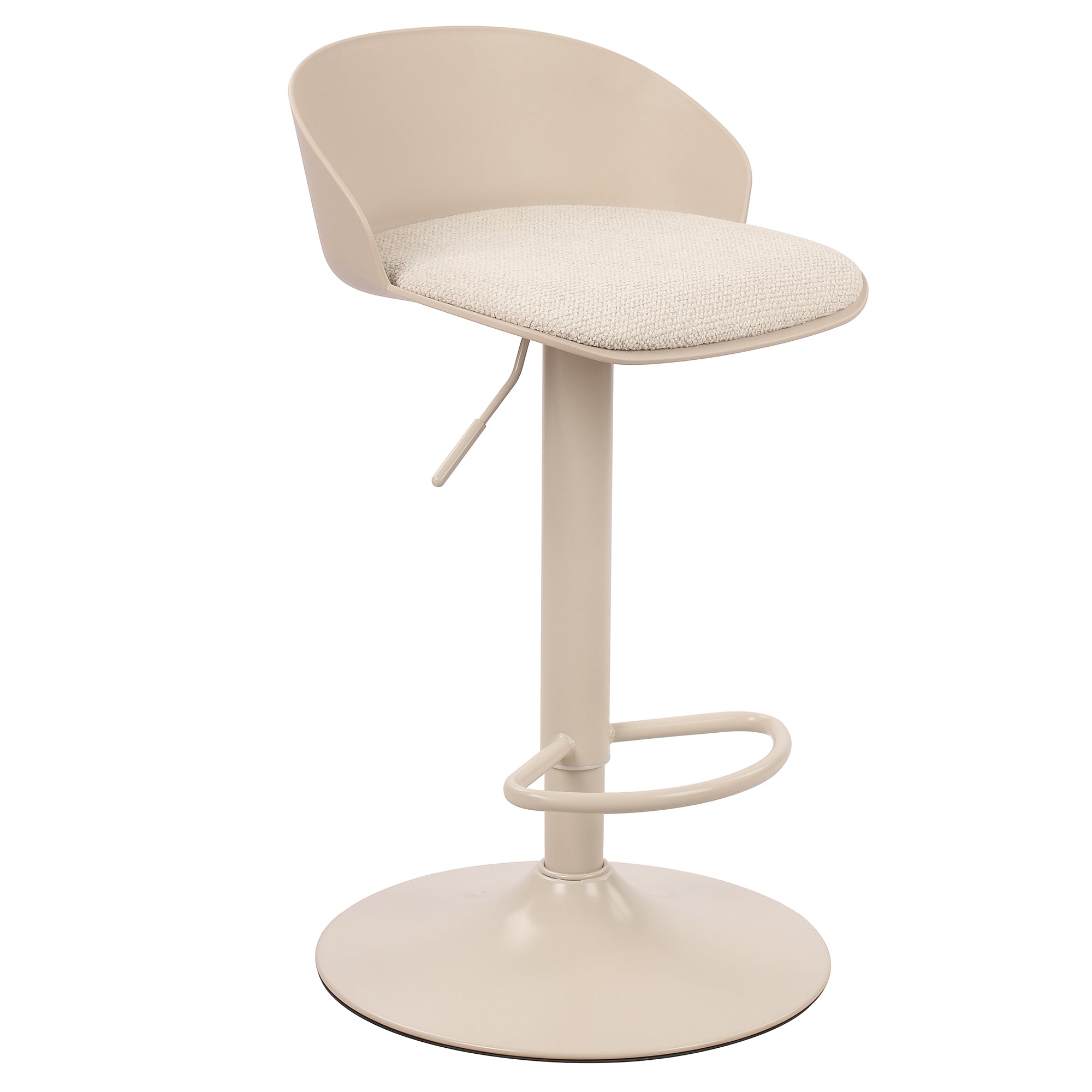 Mabel Air-Lift Stool - Beige Adjustable Counter/Bar Height-DECOROLALA