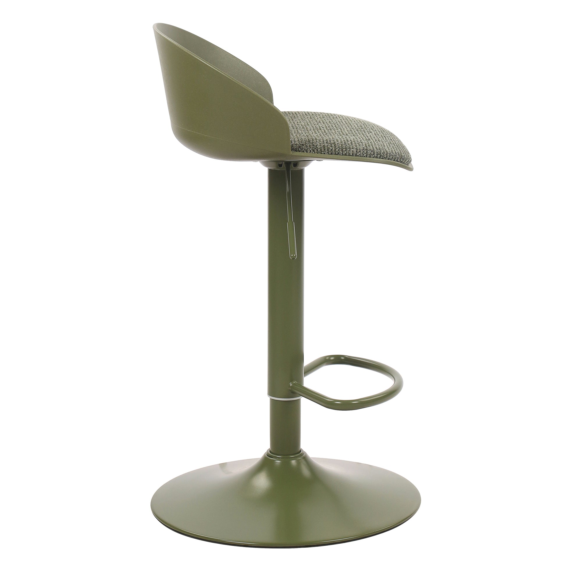 Mabel Air Lift Stool - Green Adjustable Height ABS Plastic-DECOROLALA