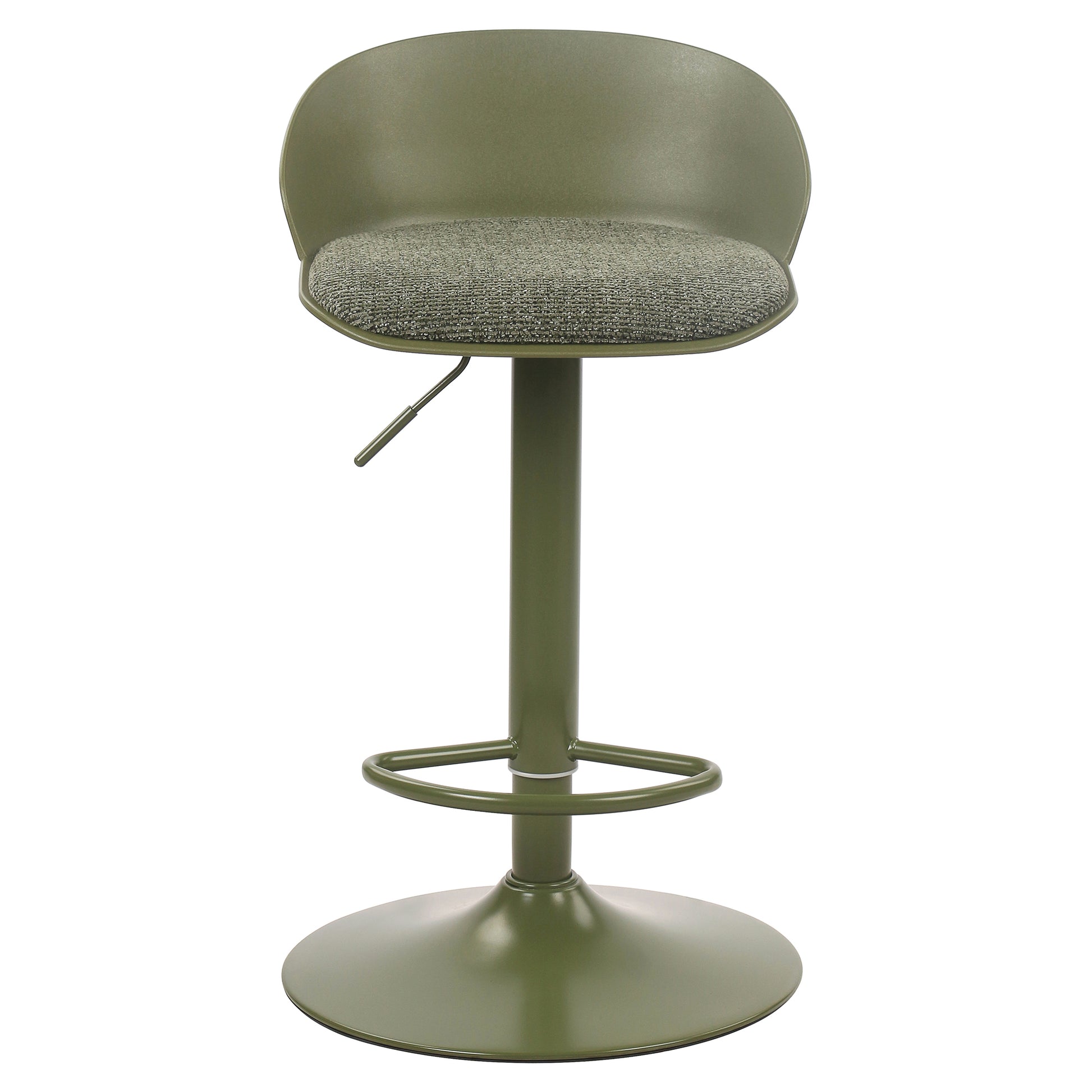 Mabel Air Lift Stool - Green Adjustable Height ABS Plastic-DECOROLALA