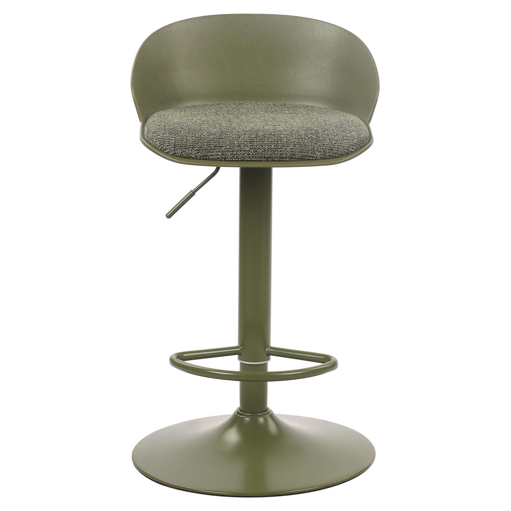 Mabel Air Lift Stool - Green Adjustable Height ABS Plastic-DECOROLALA