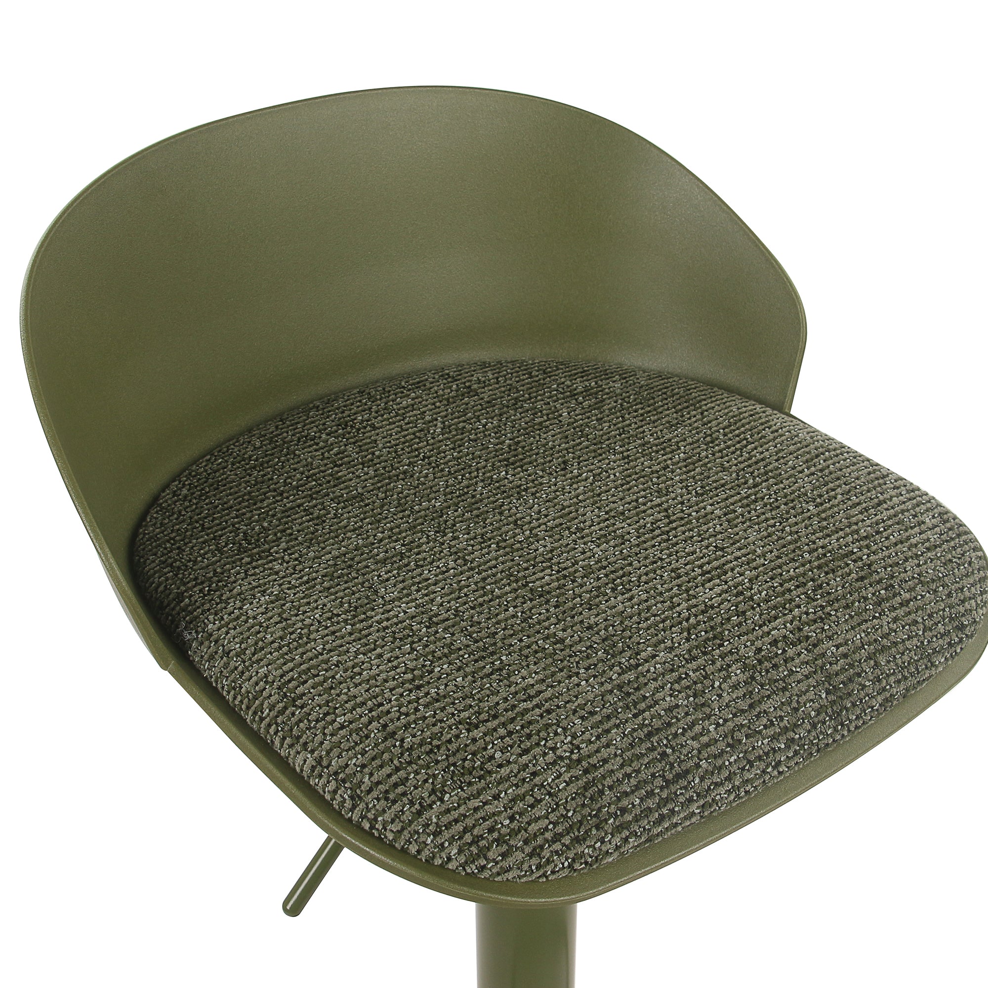Mabel Air Lift Stool - Green Adjustable Height ABS Plastic-DECOROLALA