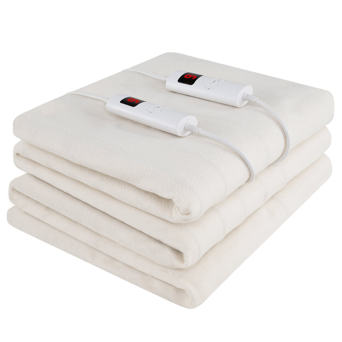 Machine Washable Electric Bed Warmer with Dual Controller 9 Heat Setting and 9-Hour Auto Off and Overheat Protection-Queen Size-Bedding-DECOROLALA