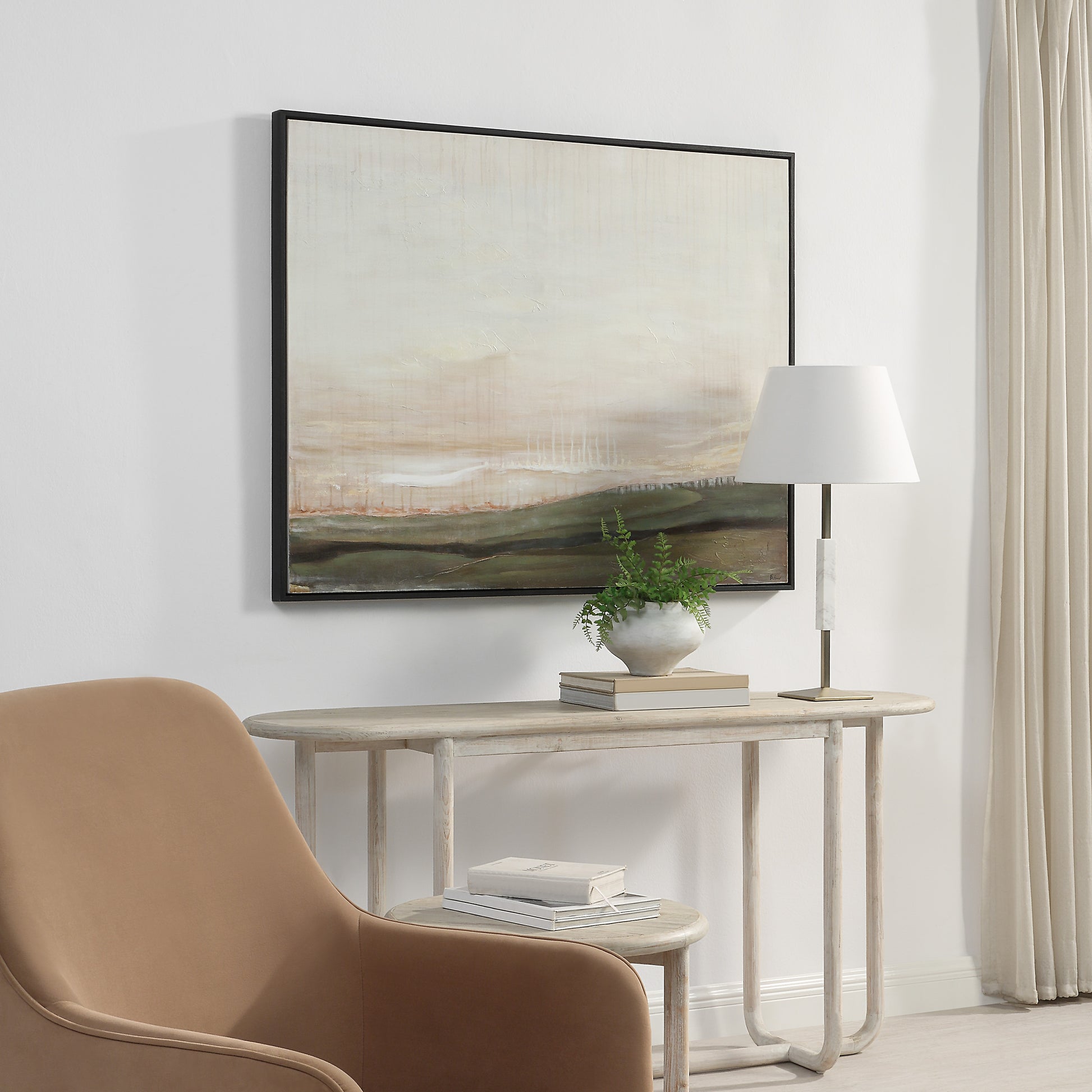 Mackay 40" H x 50" W Canvas Art, White-Canvas Art-DECOROLALA