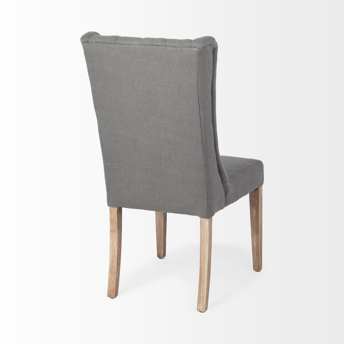 Mackenzie High-Back Dining Side Chair | Plush Linen w/ Ash Wood-Dining Chairs-DECOROLALA