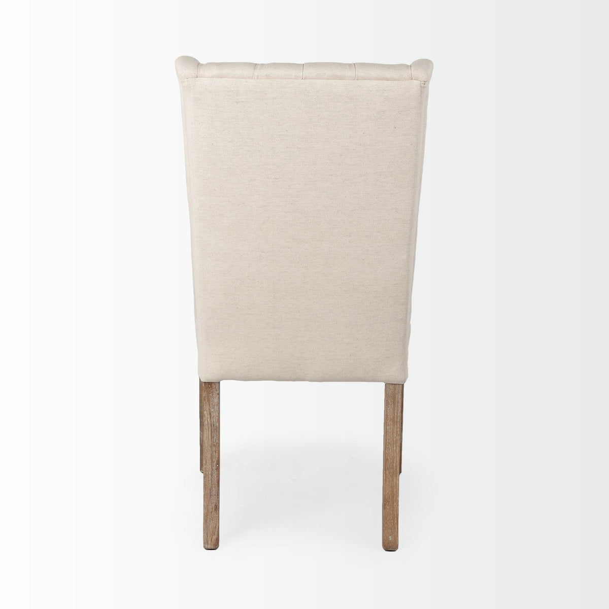 Mackenzie High-Back Dining Side Chair | Plush Linen w/ Ash Wood-Dining Chairs-DECOROLALA