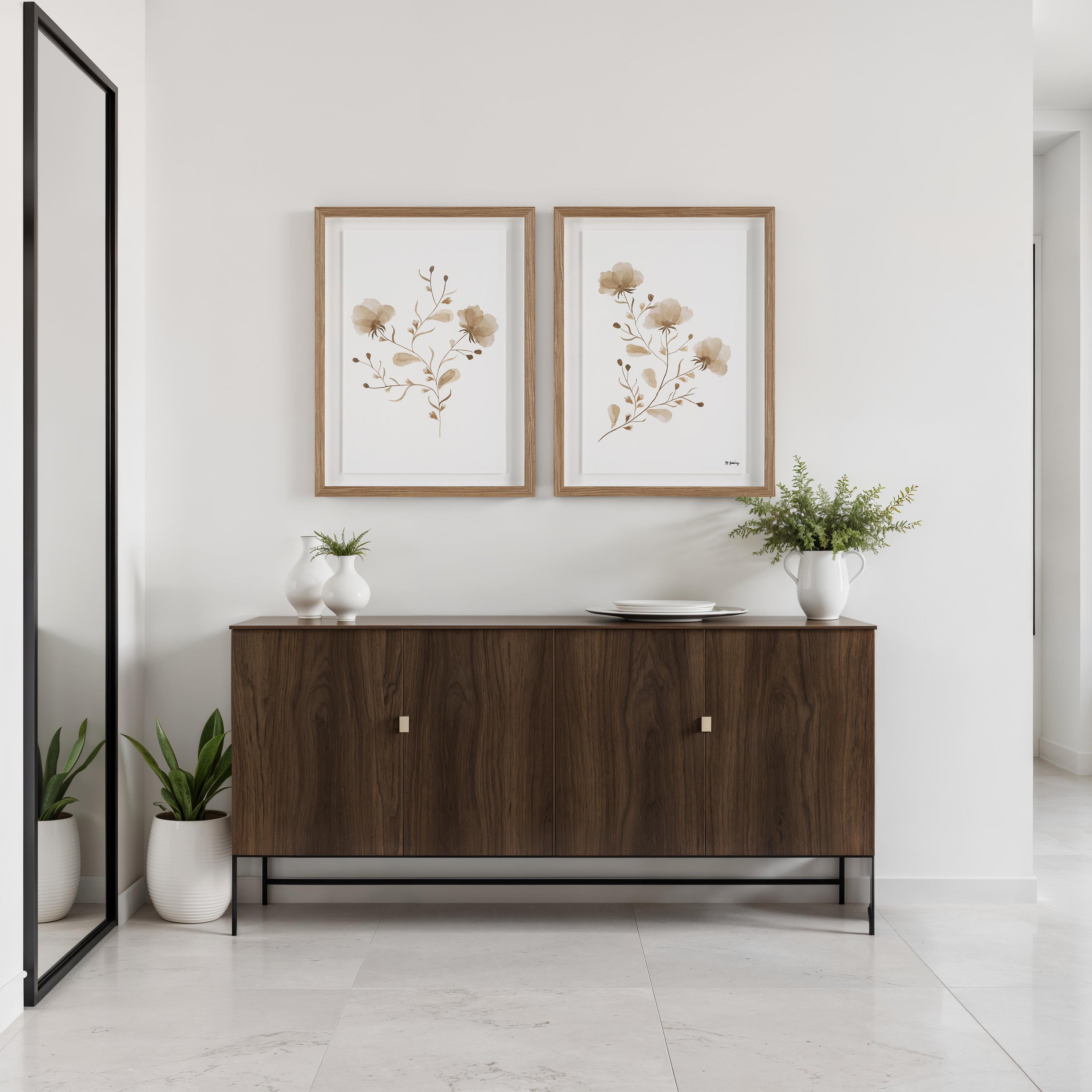 Madalena 18.0" Wide Wall Decor, Printed Artwork (2 Piece Set)-Canvas Print-DECOROLALA