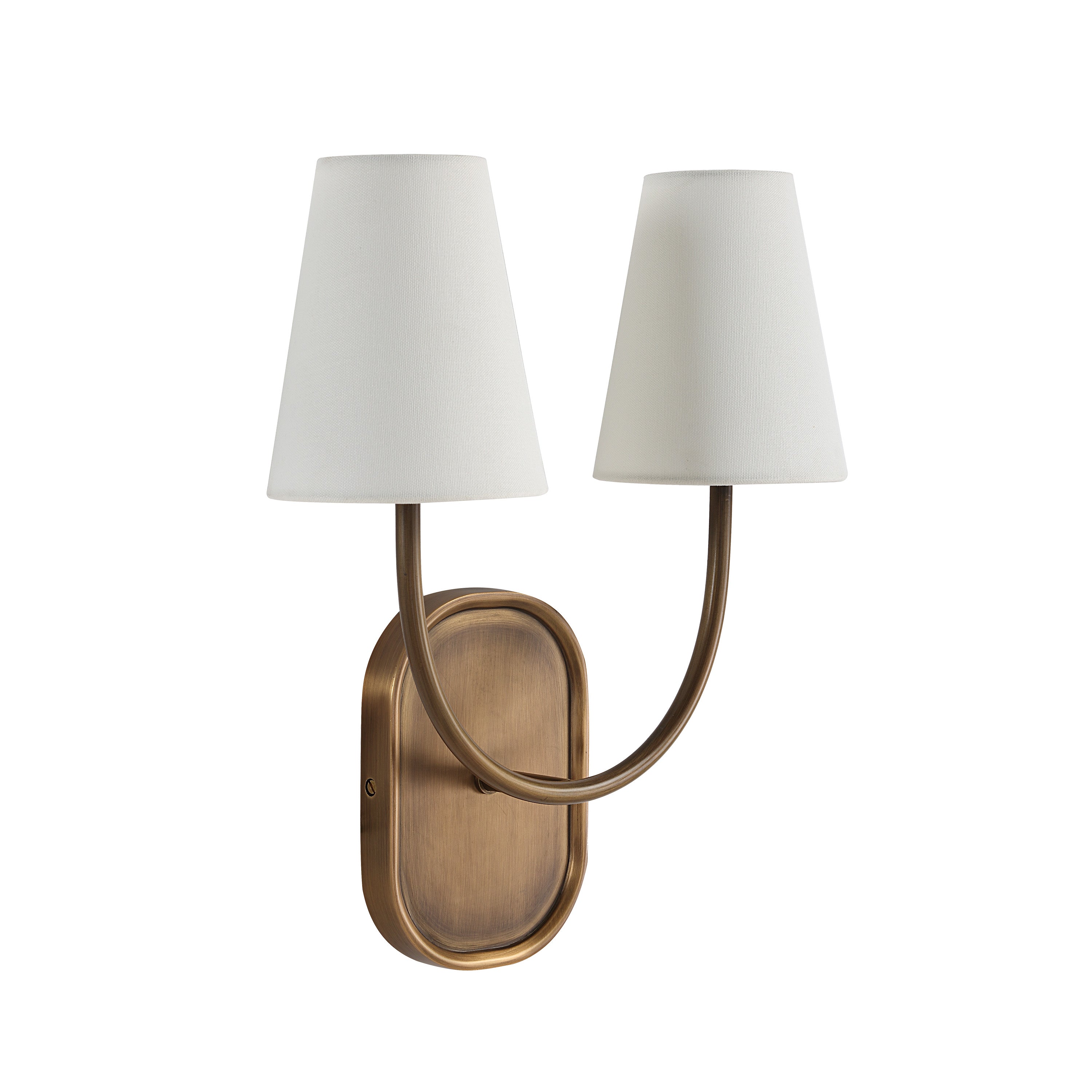 Maddie 15.5" 2-Light Wall Sconce, Brass-Wall Sconce-DECOROLALA