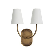 Maddie 15.5" 2-Light Wall Sconce, Brass-Wall Sconce-DECOROLALA